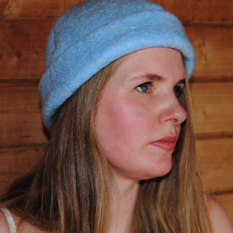 Arn lyseblå badstulue i filt