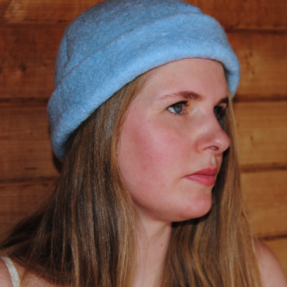 Arn lyseblå badstulue i filt